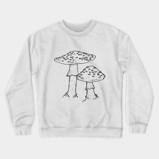 Fly Amanita Mushroom Crewneck Sweatshirt by mycologist